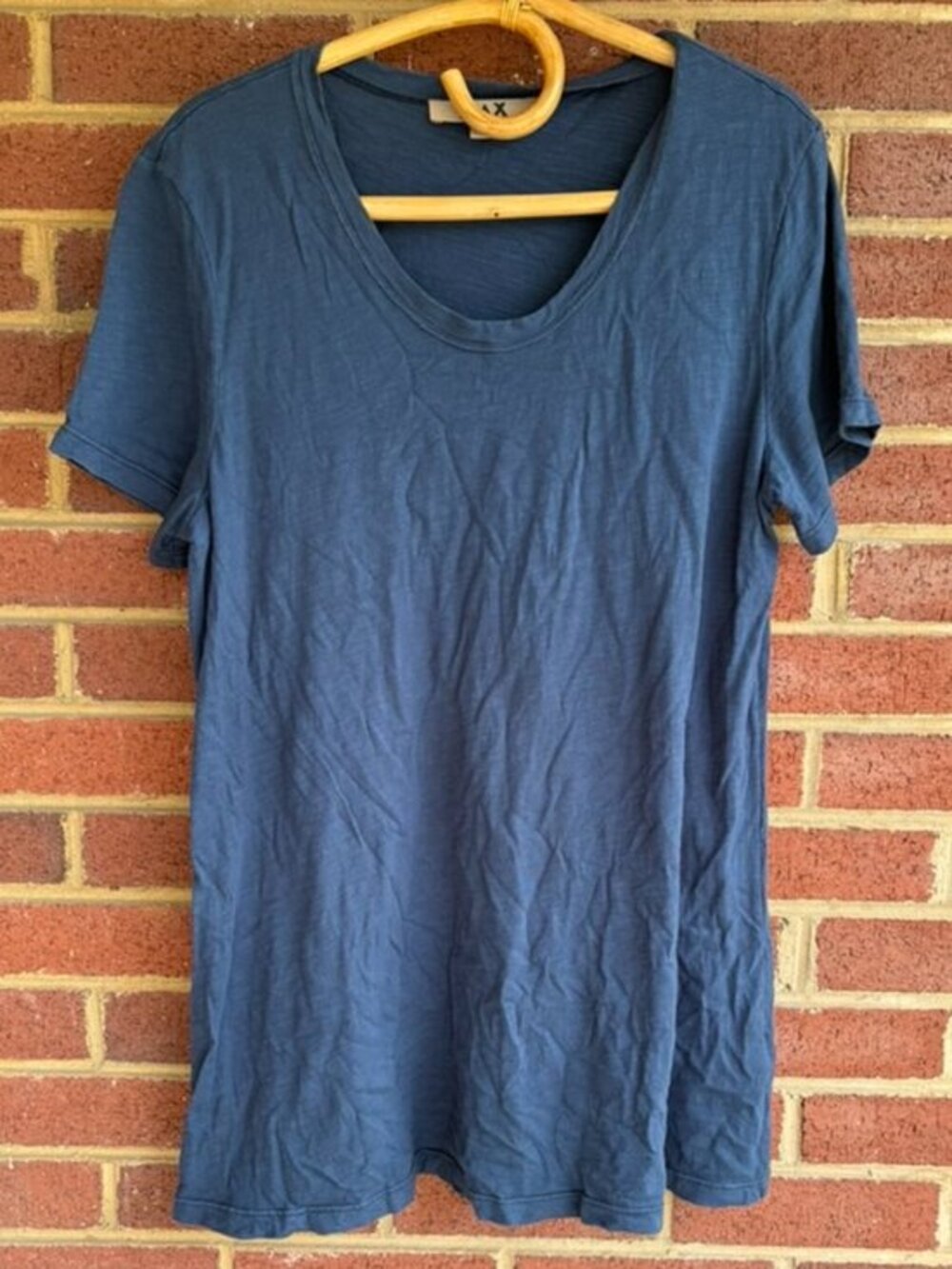 Flax Navy Blue Cotton Dress Women's Medium